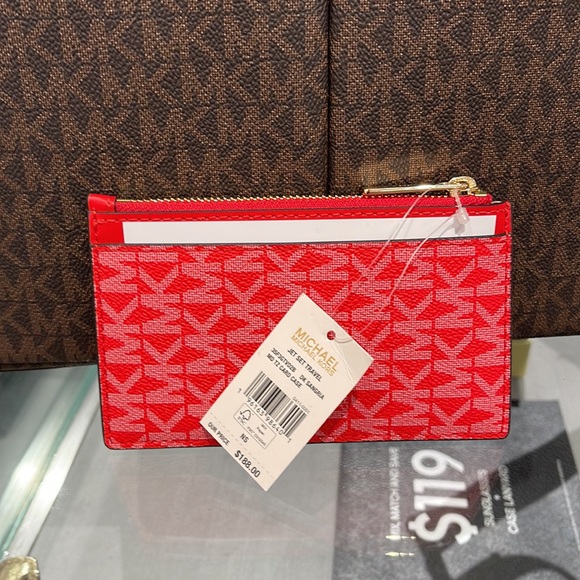 Michael Kors Jet Set Travel Medium Top Zip Card Case Wallet

Dark Sangria 
NWT - Picture 5 of 16